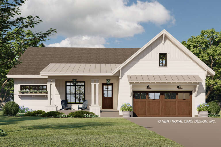 Modern Farmhouse House Plan #098-00345 Elevation Photo