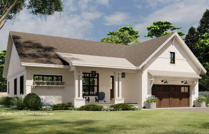 Modern Farmhouse House Plan #098-00345 Elevation Photo