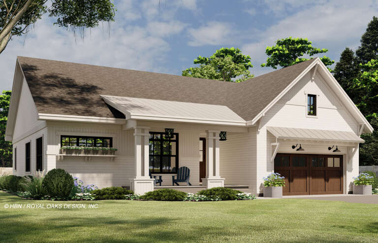 Modern Farmhouse House Plan #098-00345 Elevation Photo