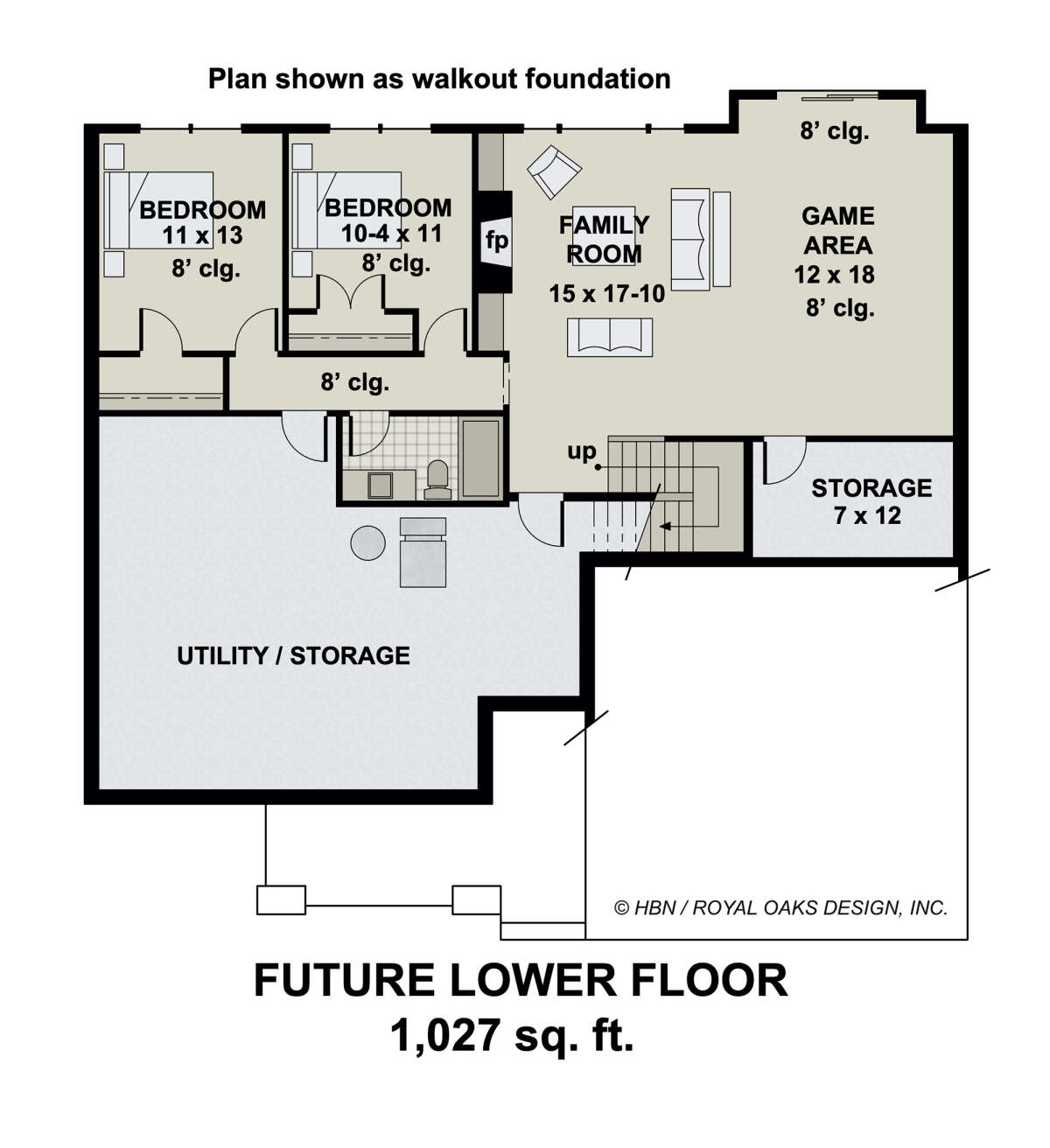Basement for House Plan #098-00345