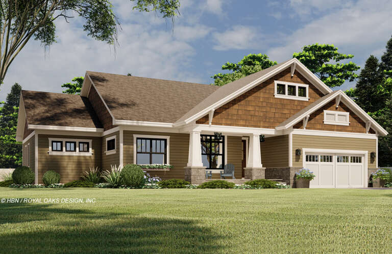 Craftsman House Plan #098-00347 Elevation Photo