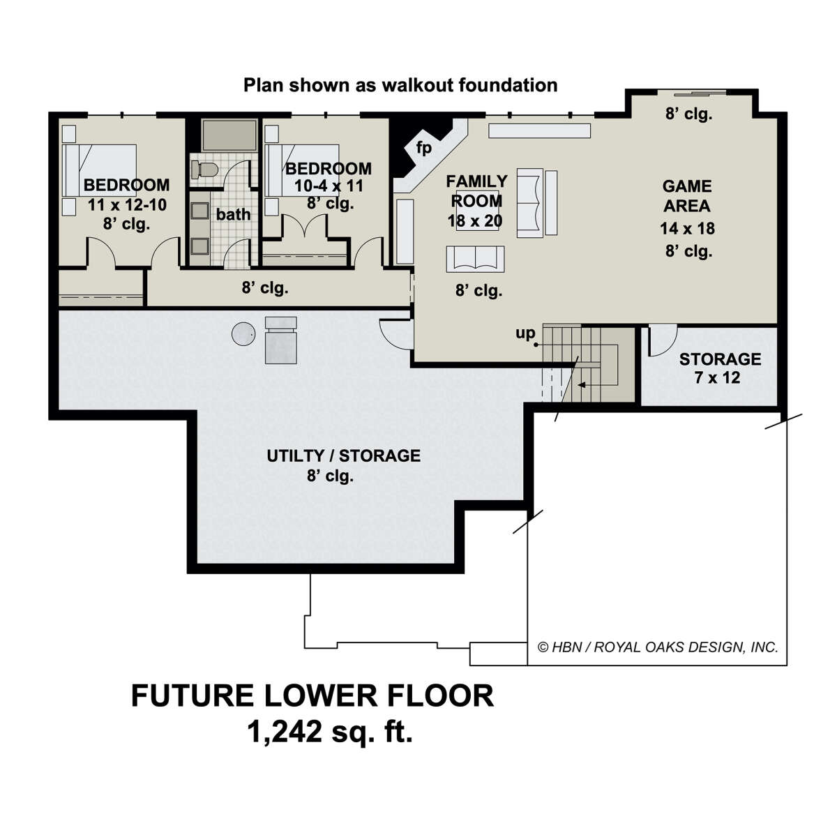 Basement for House Plan #098-00347