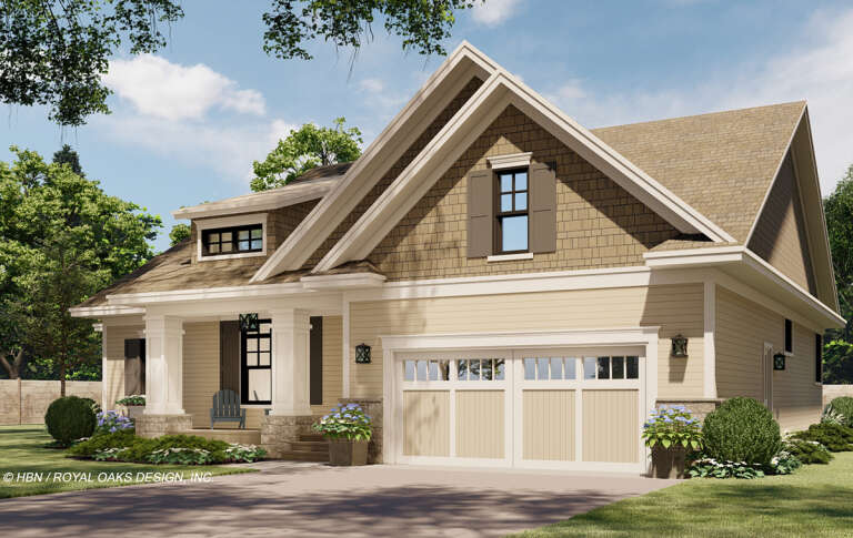 Craftsman House Plan #098-00348 Elevation Photo