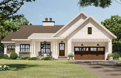 Modern Farmhouse House Plan #098-00349 Elevation Photo