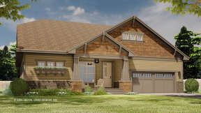 Craftsman House Plan #098-00350 Elevation Photo