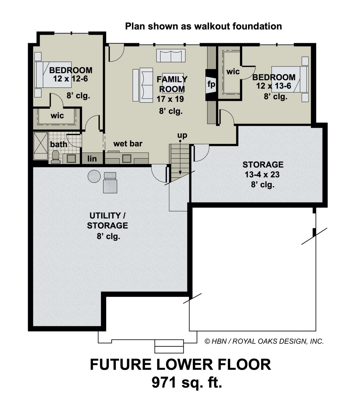 Basement for House Plan #098-00350