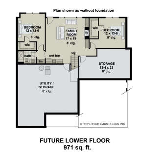 Basement for House Plan #098-00351