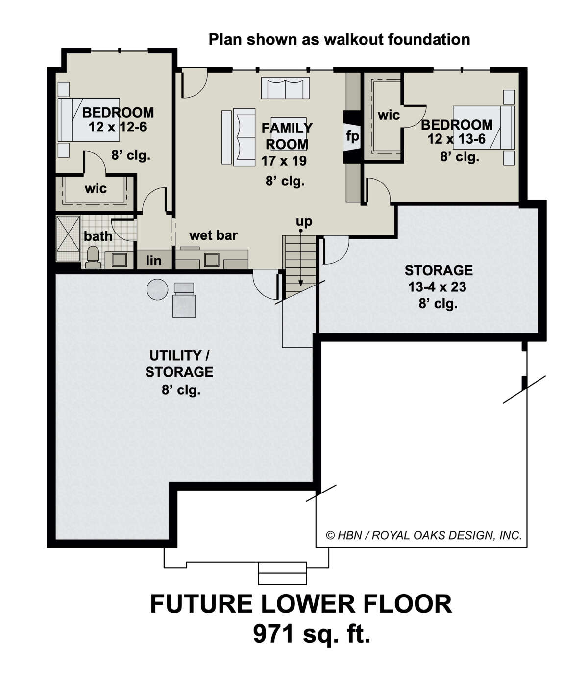 Basement for House Plan #098-00352