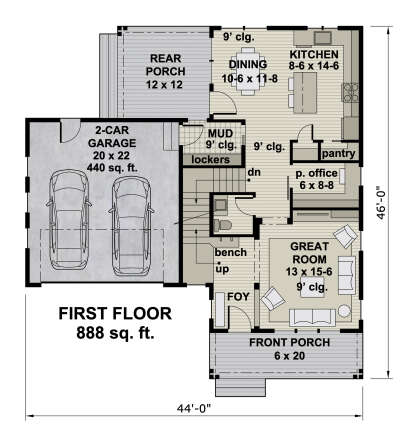 House Plan House Plan #27077 Drawing 1