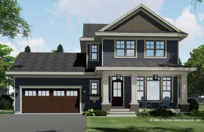 Craftsman House Plan #098-00355 Elevation Photo