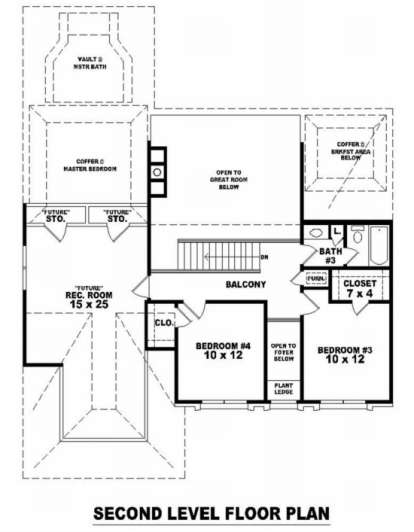 Floorplan 2 for House Plan #053-00387