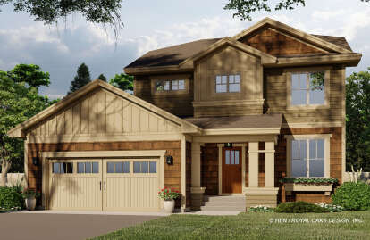 Craftsman House Plan #098-00356 Elevation Photo