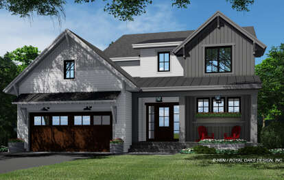 Modern Farmhouse House Plan #098-00357 Elevation Photo