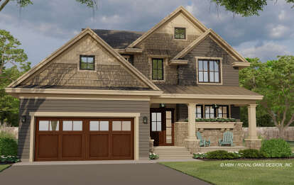 Craftsman House Plan #098-00358 Elevation Photo