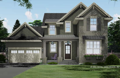 Craftsman House Plan #098-00361 Elevation Photo