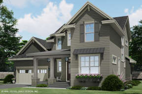 Craftsman House Plan #098-00361 Elevation Photo