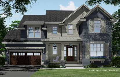 Craftsman House Plan #098-00364 Elevation Photo