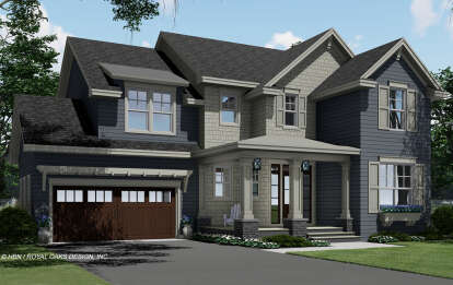 Craftsman House Plan #098-00364 Elevation Photo