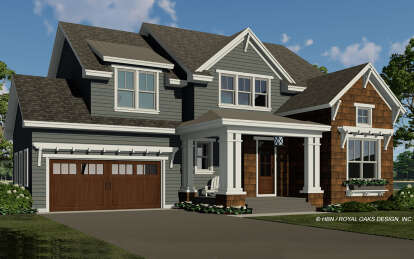 Craftsman House Plan #098-00365 Elevation Photo