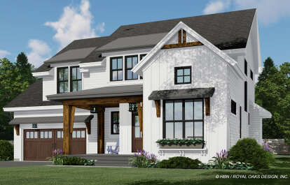 Modern Farmhouse House Plan #098-00366 Elevation Photo