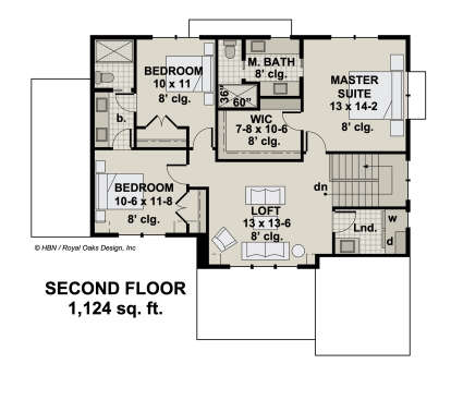 Second Floor for House Plan #098-00366