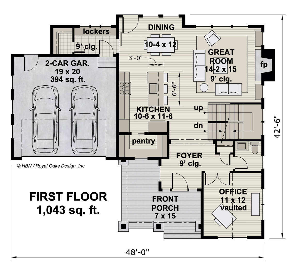 Craftsman Plan: 2,167 Square Feet, 3 Bedrooms, 2.5 Bathrooms - 098