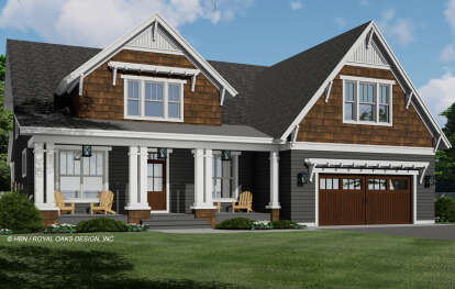 Craftsman House Plan #098-00371 Elevation Photo