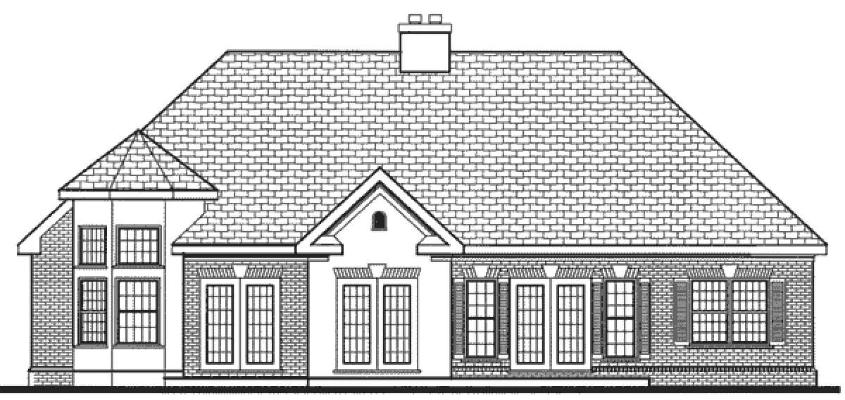 French Country House Plan #033-00061 Elevation Photo