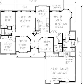 Main Floor for House Plan #033-00061