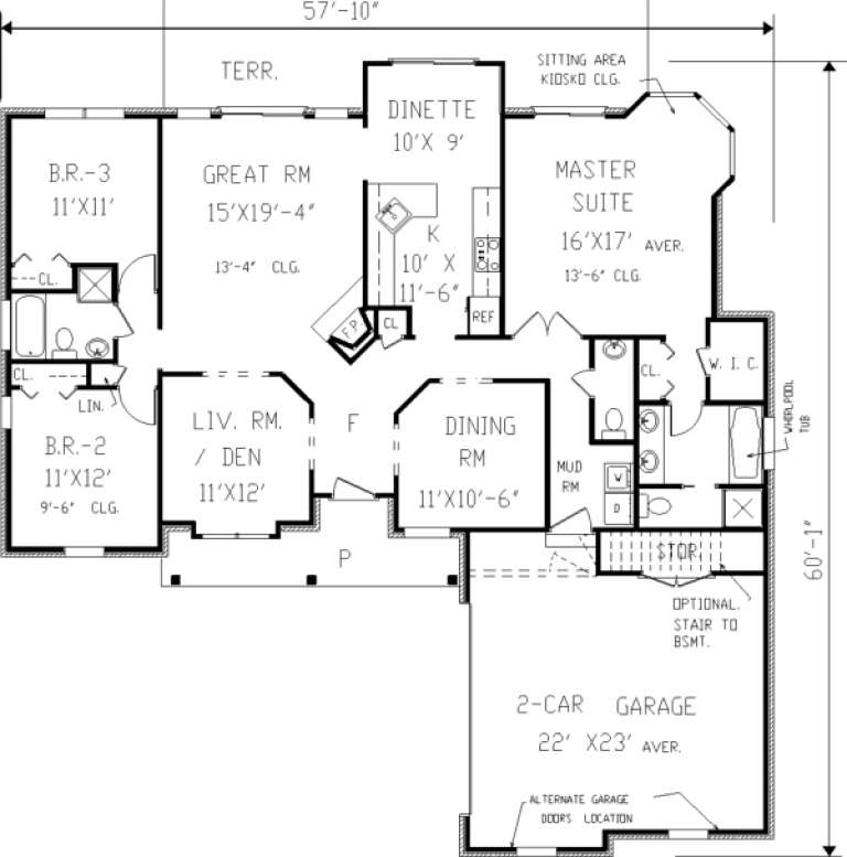 House Plan House Plan #271 Drawing 1