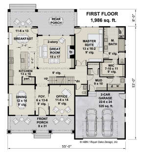 Main Floor  for House Plan #098-00373