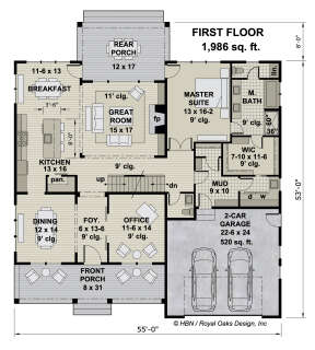 Main Floor  for House Plan #098-00374