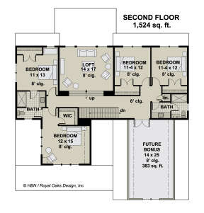 Second Floor for House Plan #098-00374