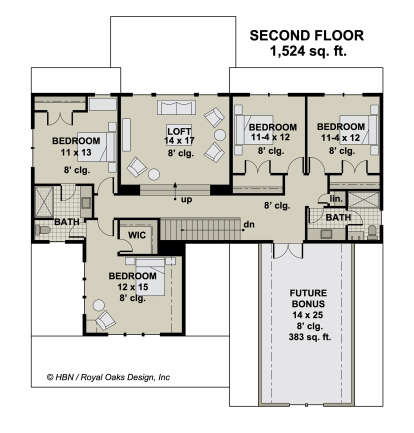 Second Floor for House Plan #098-00374