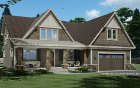 Craftsman House Plan #098-00375 Elevation Photo