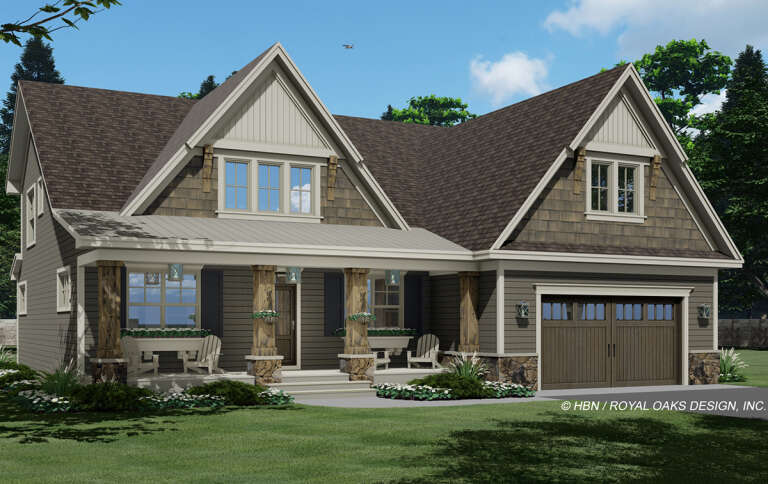 Craftsman House Plan #098-00375 Elevation Photo