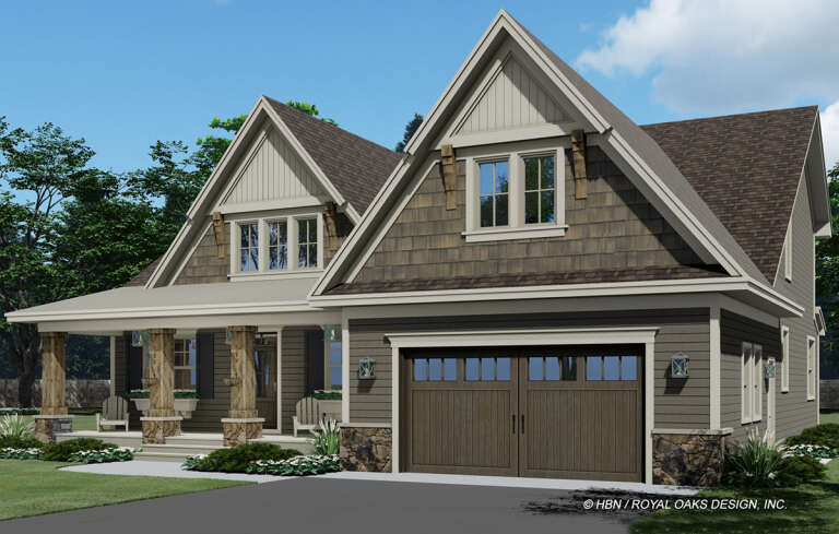 Craftsman House Plan #098-00375 Elevation Photo