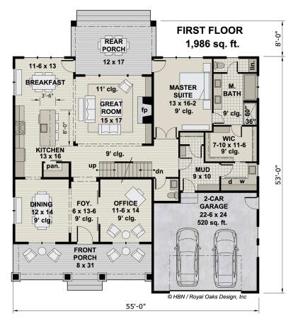Main Floor  for House Plan #098-00375