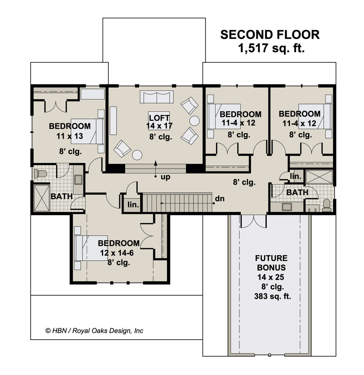 Second Floor for House Plan #098-00375