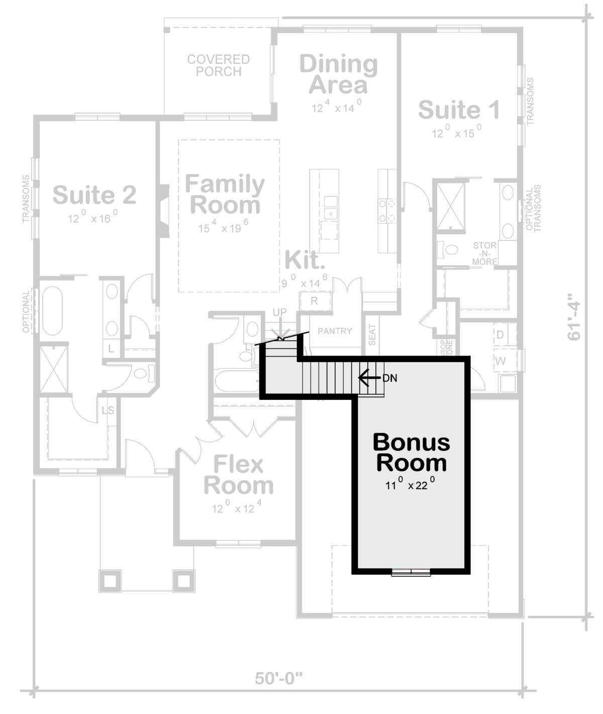 Bonus Room for House Plan #402-01738