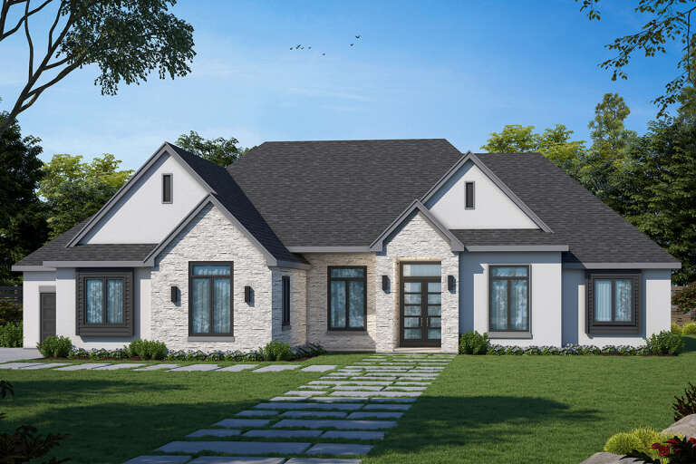 Modern House Plan #402-01740 Elevation Photo