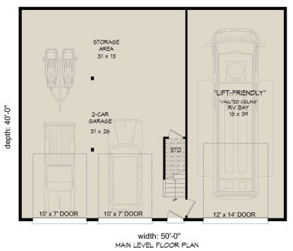 First Floor for House Plan #940-00539