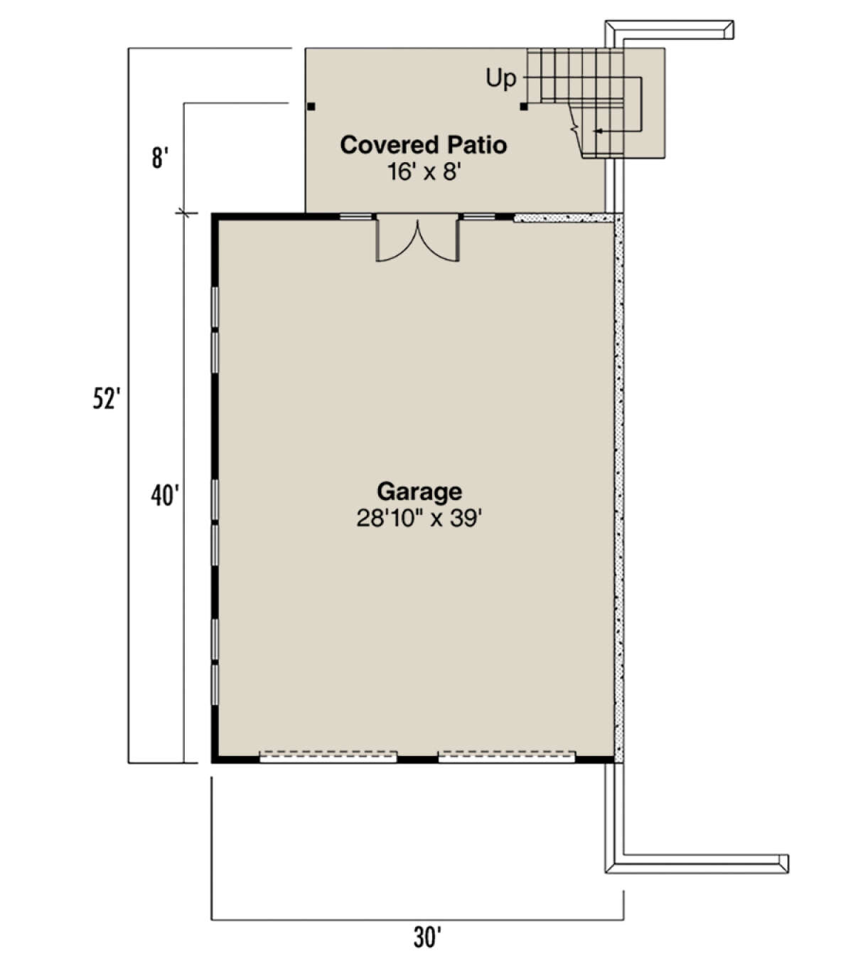 Garage Floor for House Plan #035-01005
