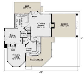 Main Floor  for House Plan #035-01006