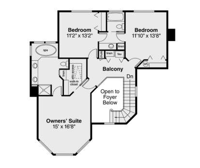 Second Floor for House Plan #035-01006