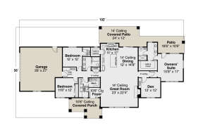 Main Floor  for House Plan #035-01007