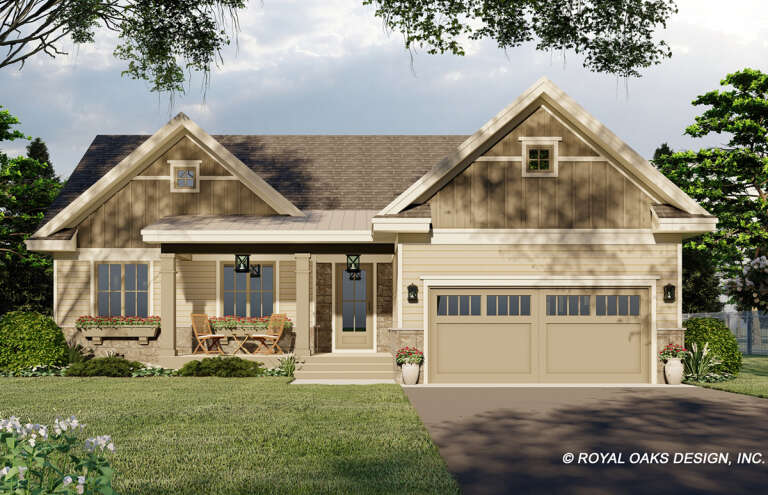 Craftsman House Plan #098-00376 Elevation Photo