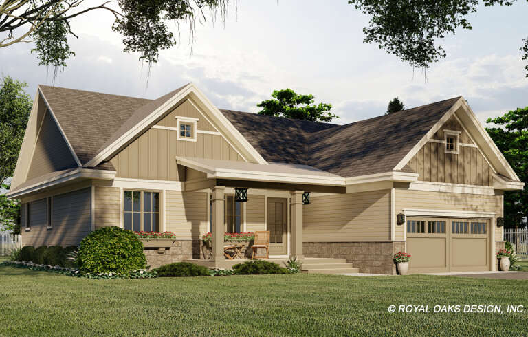 Craftsman House Plan #098-00376 Elevation Photo