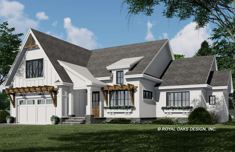 Modern Farmhouse House Plan #098-00382 Elevation Photo