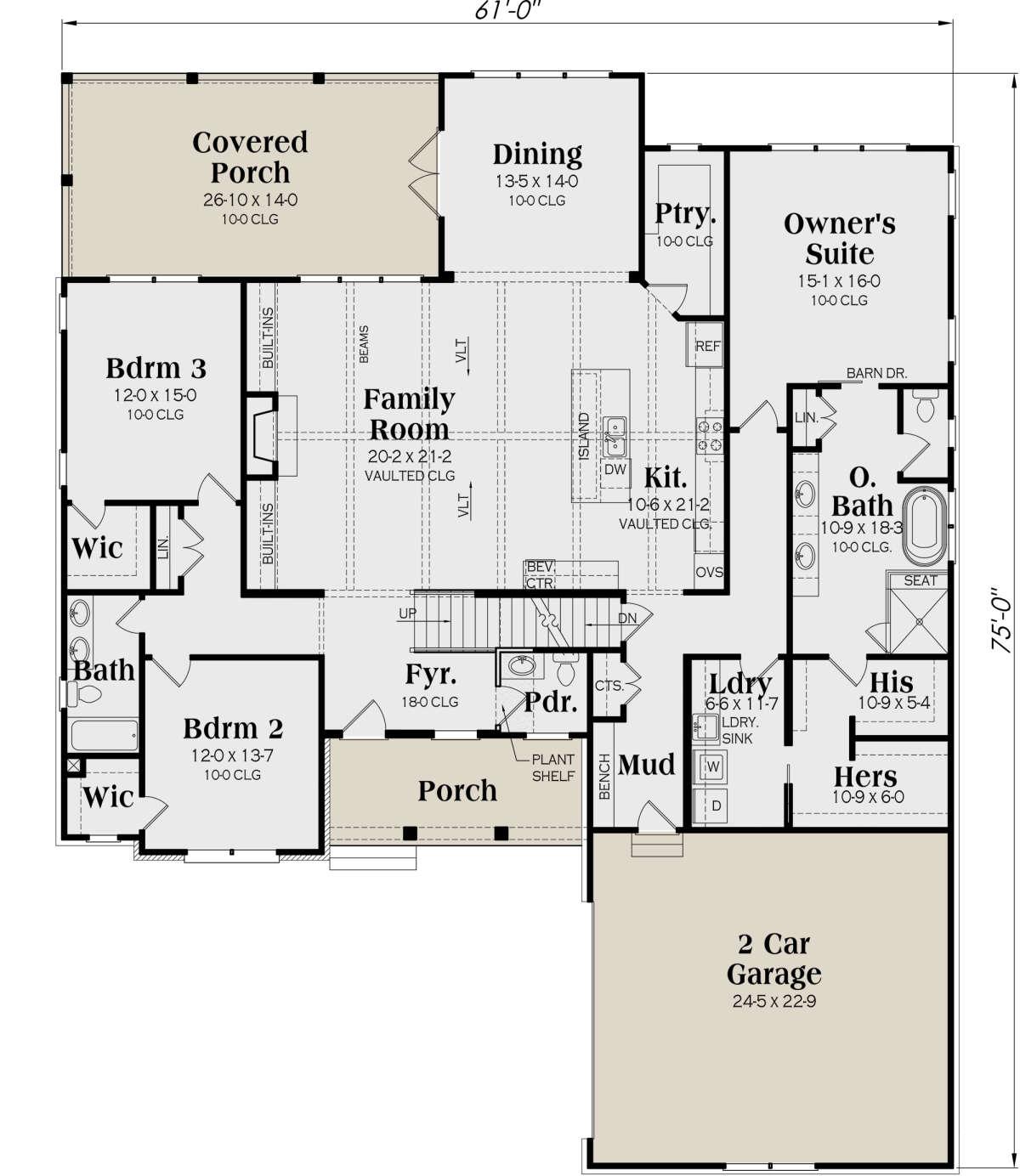 Main Floor  for House Plan #009-00313